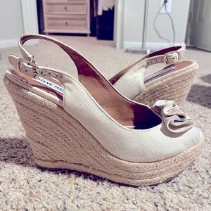 Cream Steve Madden wedges